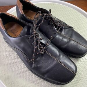 Men's Cole Haan Black W/Brown Accents Leather Lace Up Shoes- Sz.10M Prom Wedding